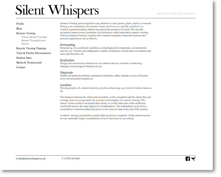 Silent Whispers Website