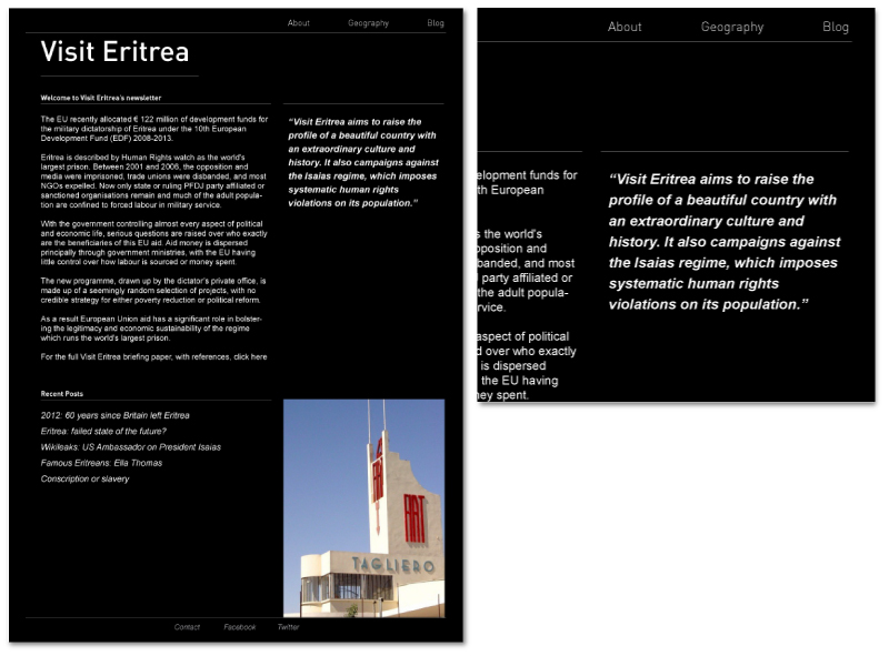 Tom Walsh Design - Visit Eritrea HTML email template